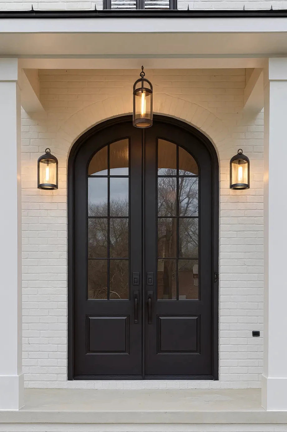 Classic French 8 Lite Arched Double Doors