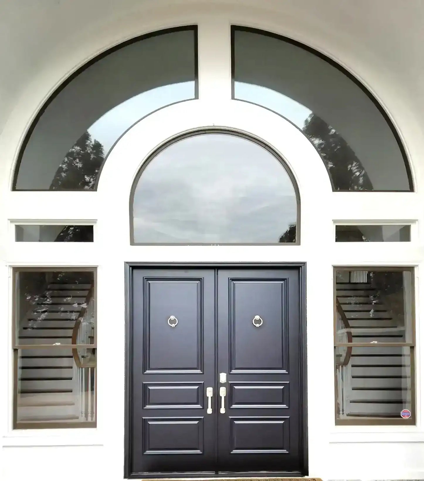 Solid Double Doors with Applied Moldings