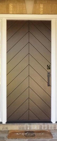 Solid Modern Chevrons Design Single Door