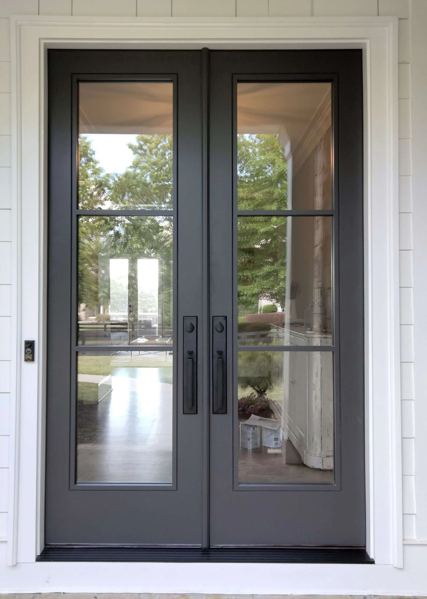 Modern 3 Lite Full Lite Double Doors