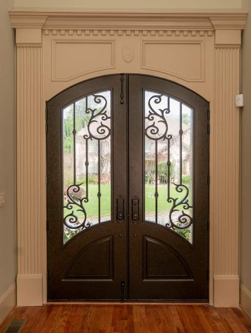 Iron Style Orleans Segmented Radius Double Doors