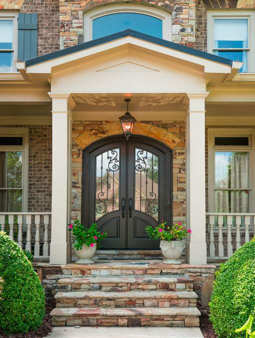 Iron Style Orleans Segmented Radius Double Doors