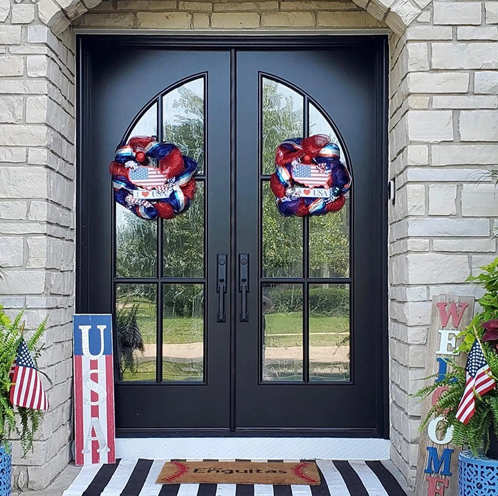 Classic French 6 Lite True Radius Glass Double Doors