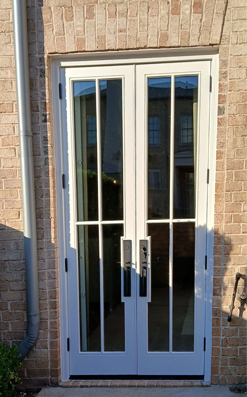 Modern Thin Rail Double Doors