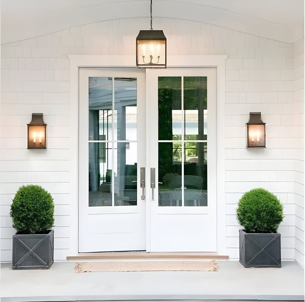 Modern French Farmhouse 4 Lite Double Doors