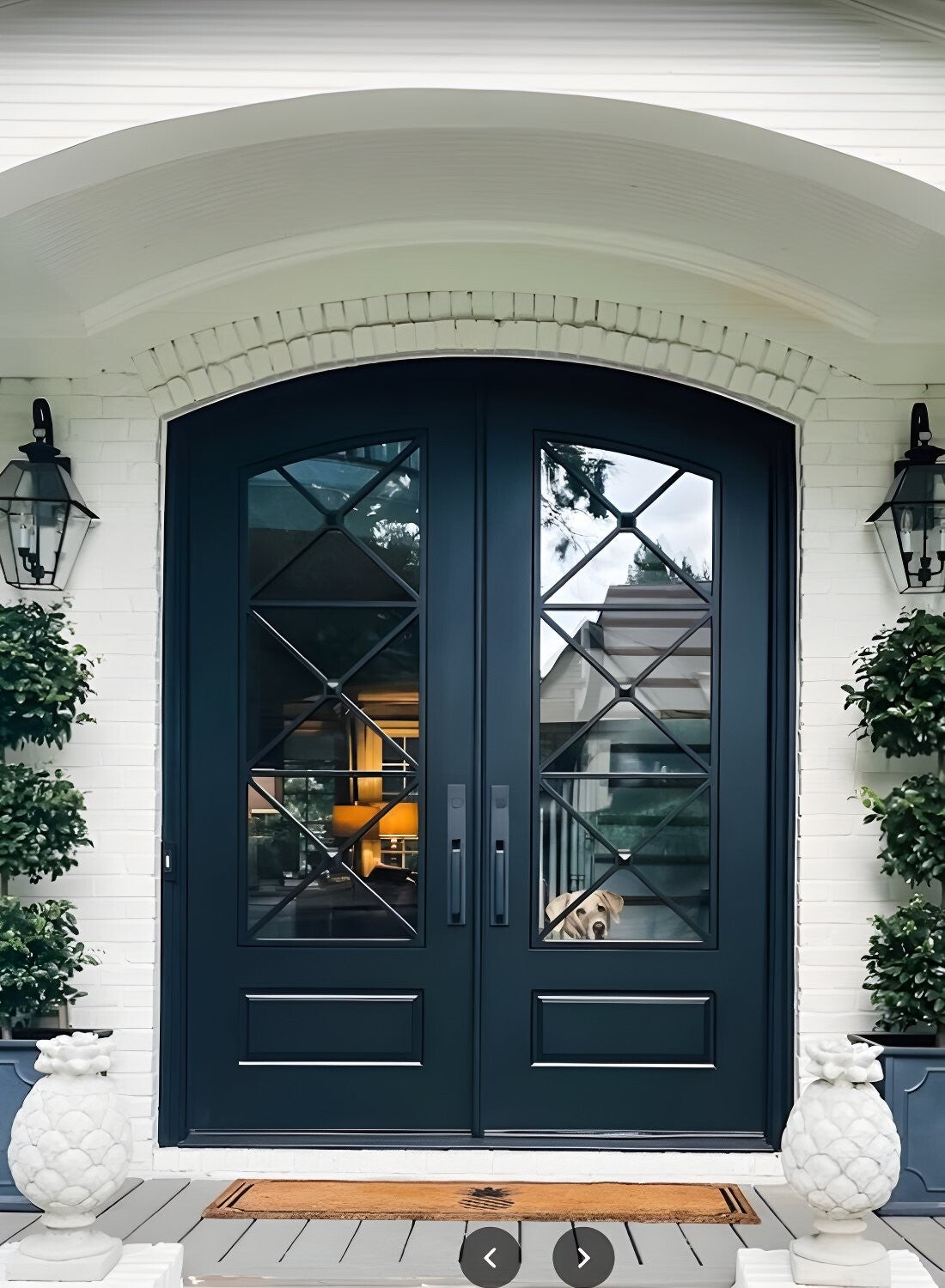 Regency 3 Lite Segmented Radius Double Doors