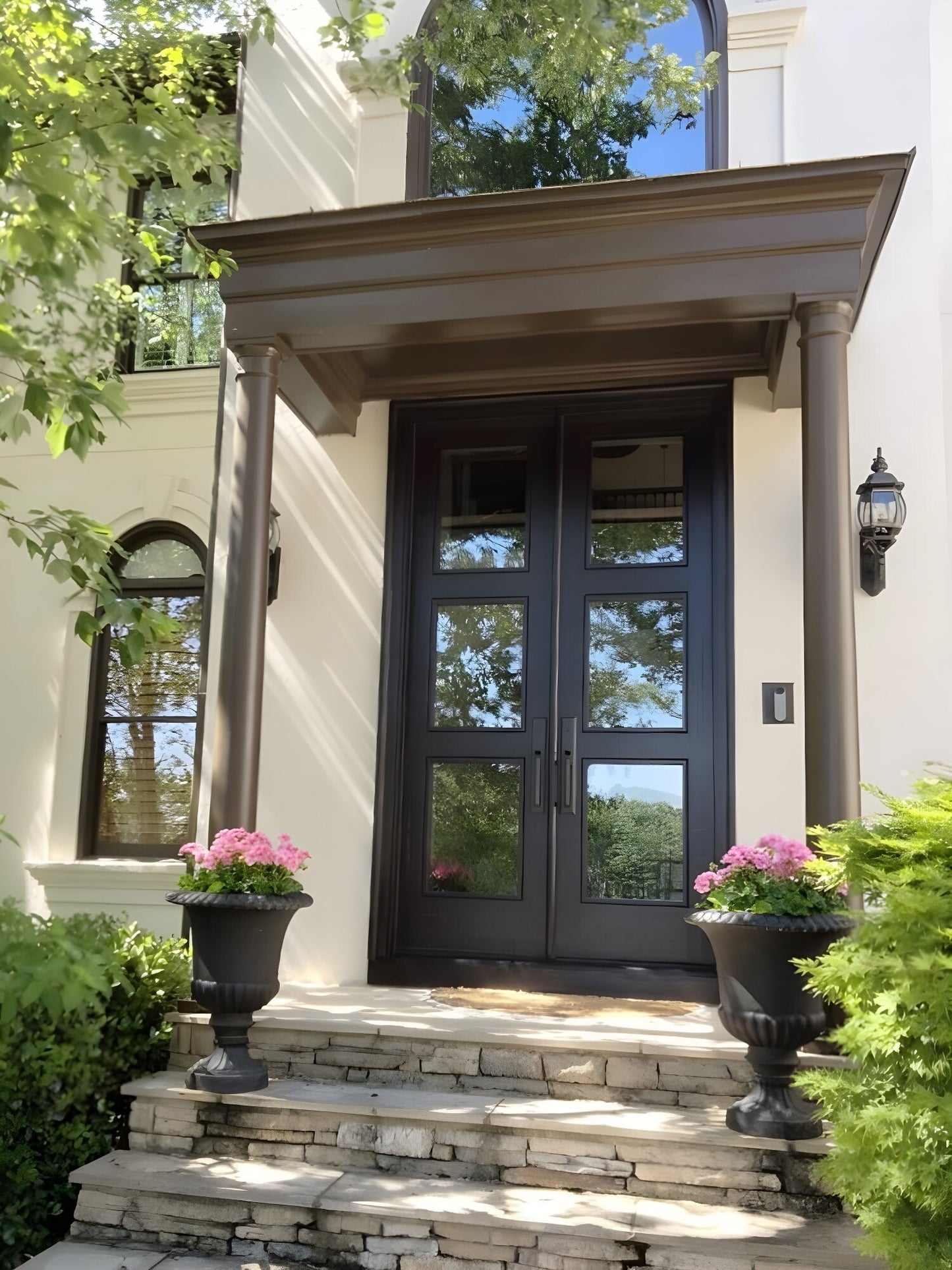 Modern 3 Lite Double Doors