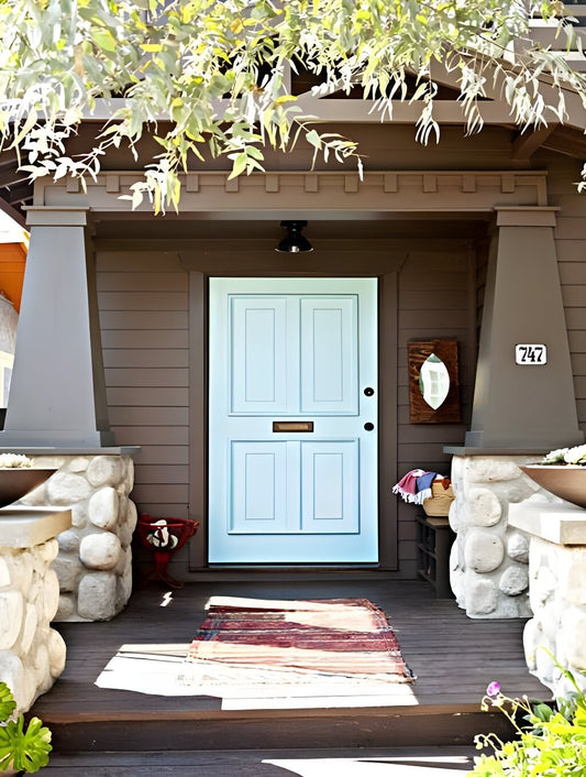 Solid Single Door with Applied Moldings