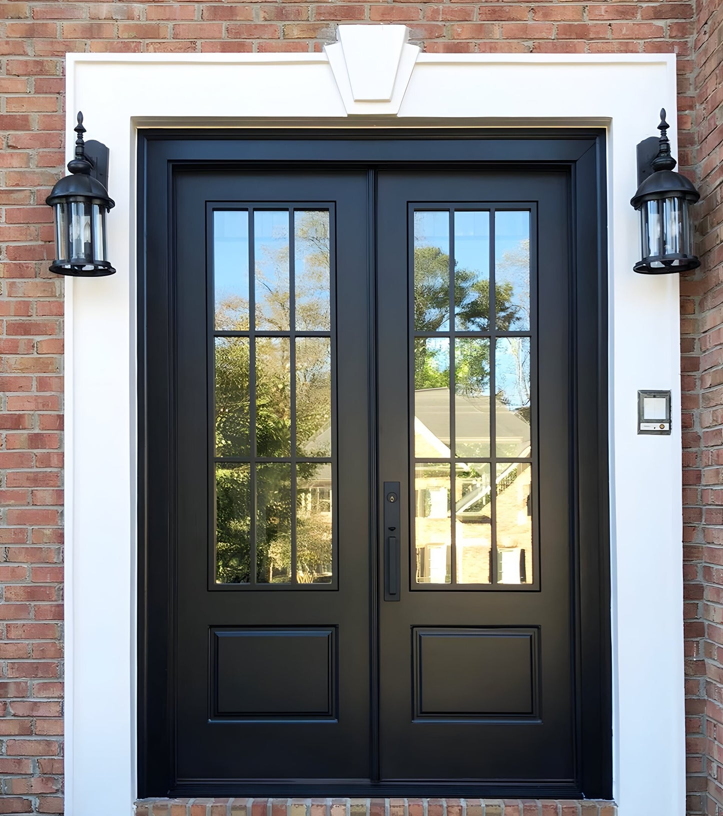 Modern French Farmhouse 9 Lite Double Doors