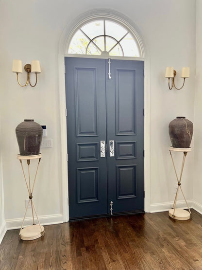 Solid Double Doors with Applied Moldings
