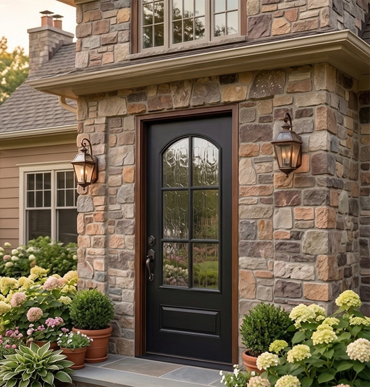 Classic French 6 Lite Radius Glass Single Door