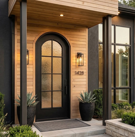 Classic French 8 Lite Segment Radius Single Door