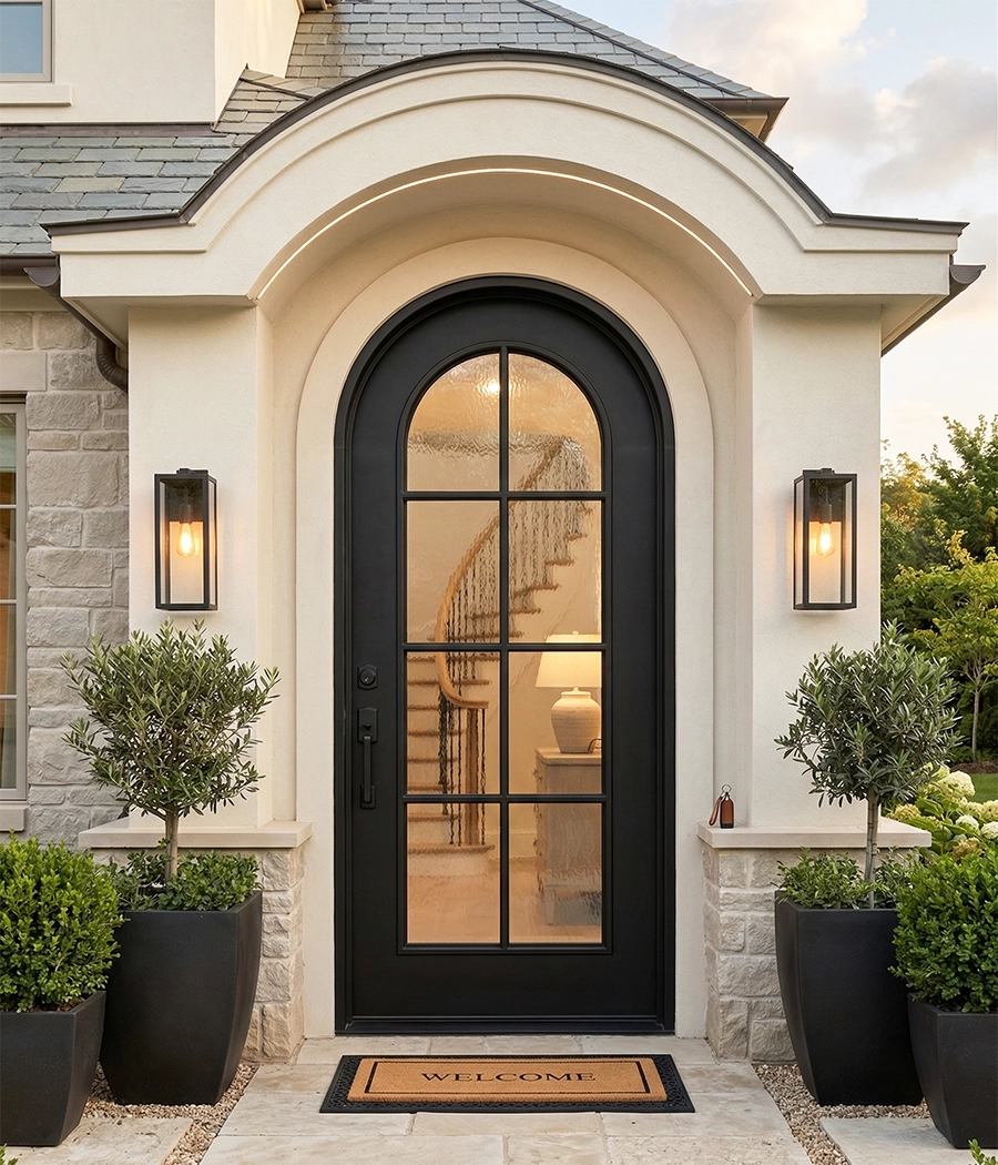 Classic French 8 Lite True Round Single Door