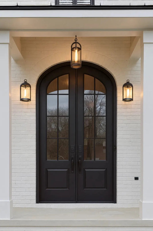 Classic French 8 Lite Arched Double Doors