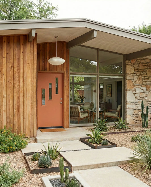 Mid-Century 3 Vertical Lite Single Door