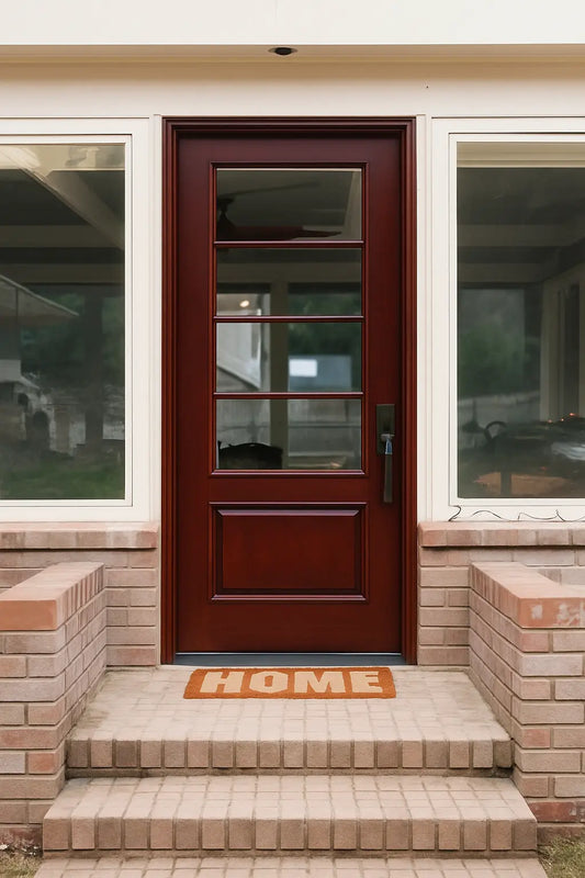 Modern French Farmhouse Horizontal 4 Lite Single Door