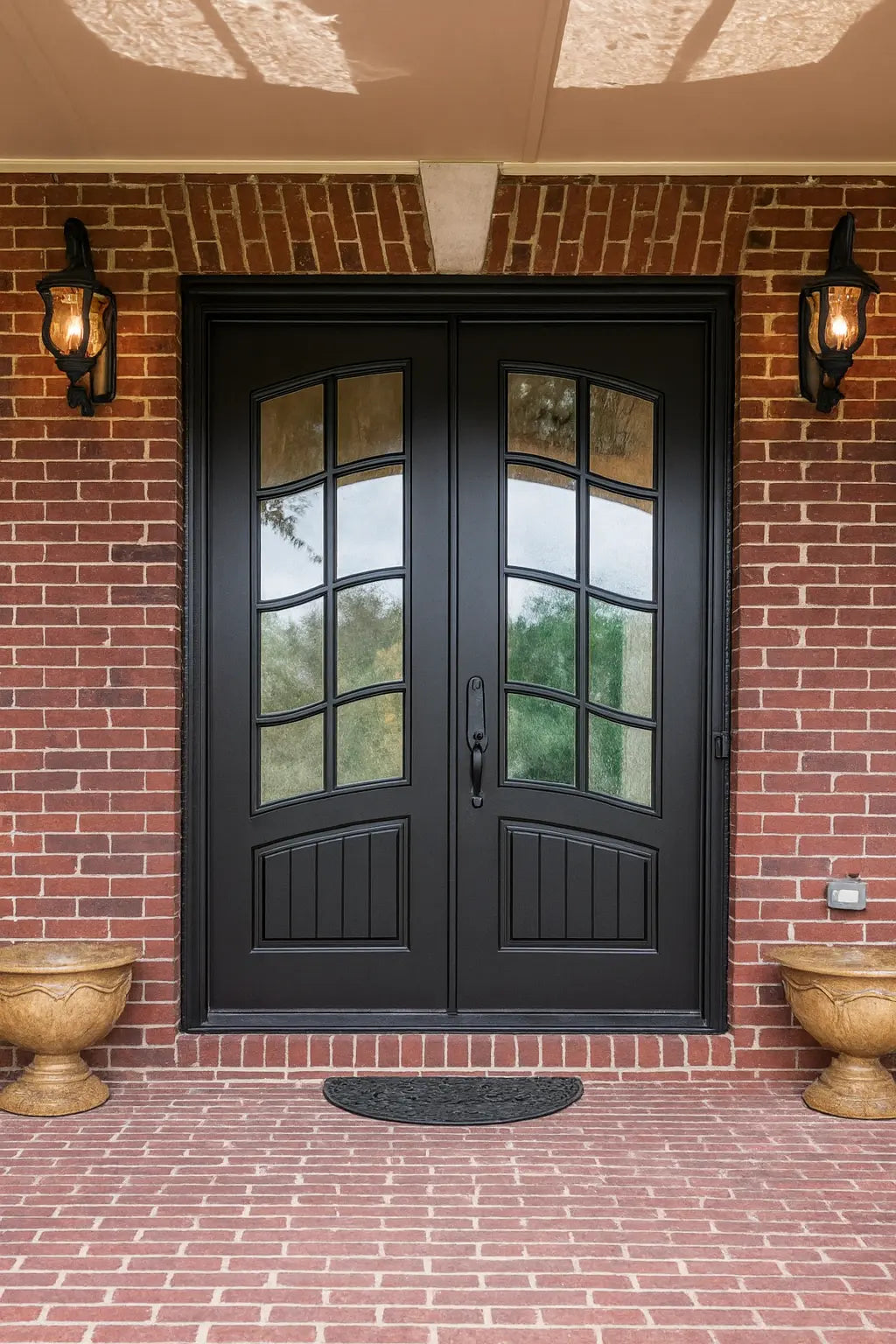 Classic French Bell Swag 8 Lite Double Doors