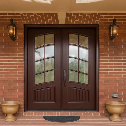Classic French Bell Swag 8 Lite Double Doors