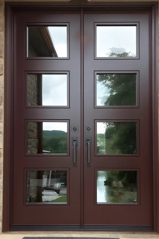 Modern 4 Lite Double Doors
