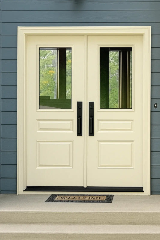 Modern French Farmhouse Half Lite Double Doors