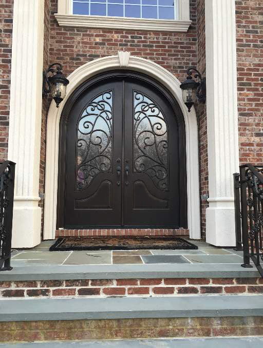 Iron Montellucci Arched Double Doors