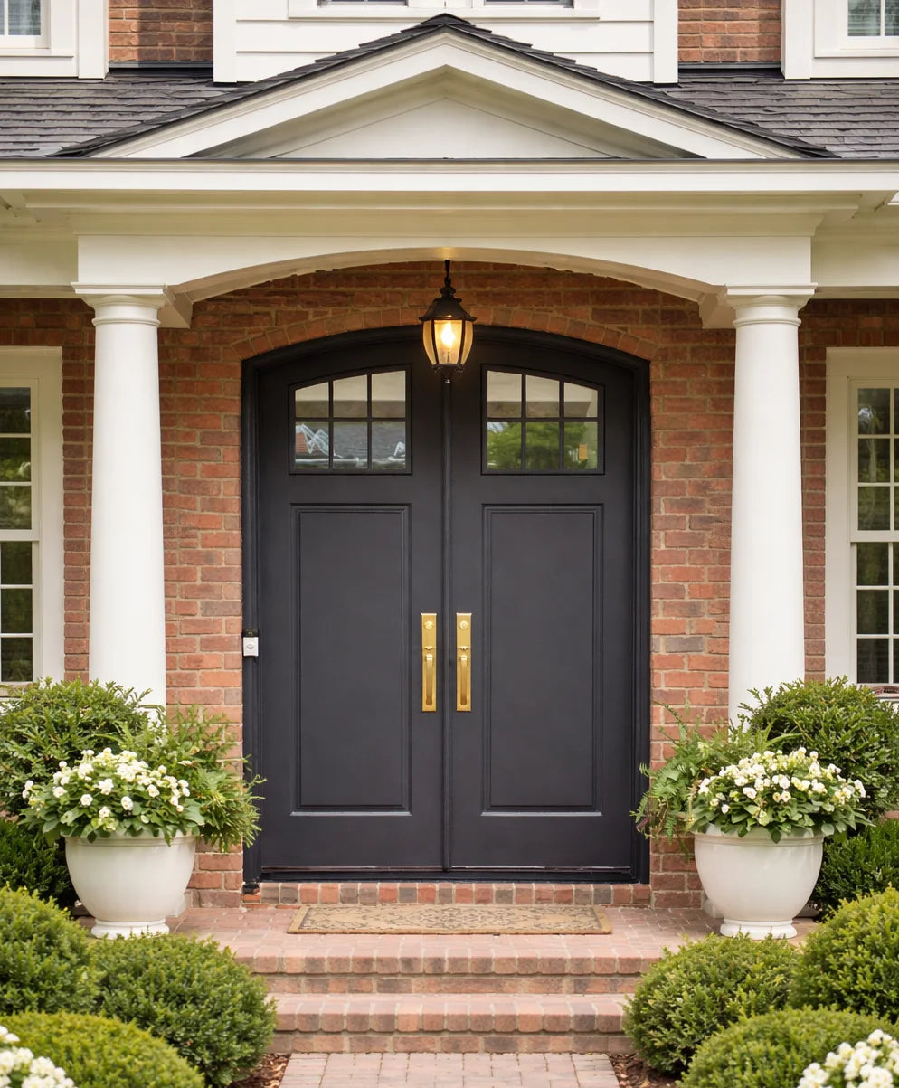 Craftsman Segmented Radius 6 Lite Double Doors