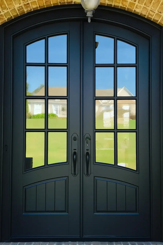 Classic French 8 Lite Segmented Radius Double Doors
