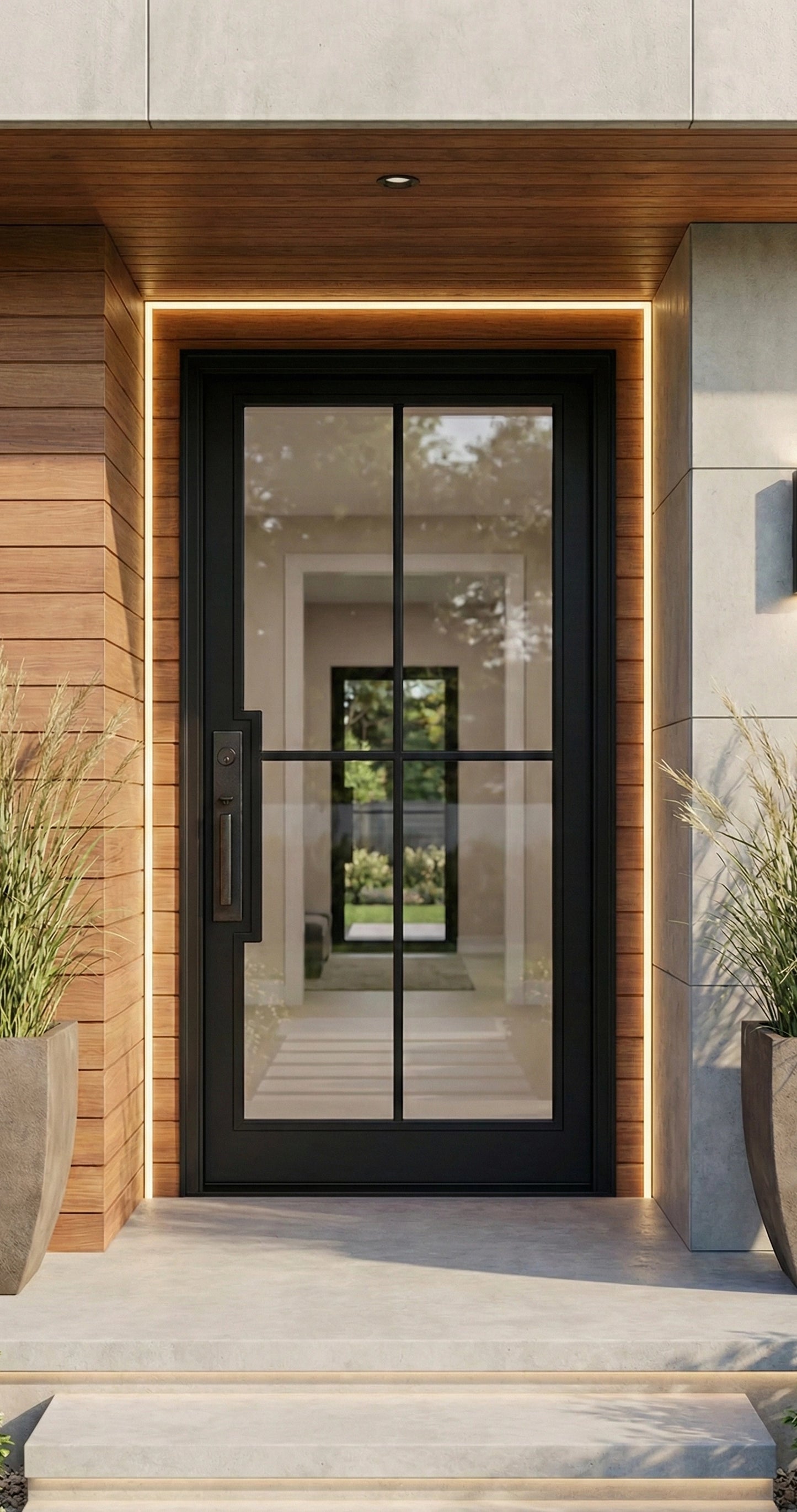 Factory French 4 Lite Single Door