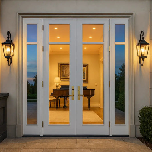 Modern Full Lite Double Patio Terrace Doors