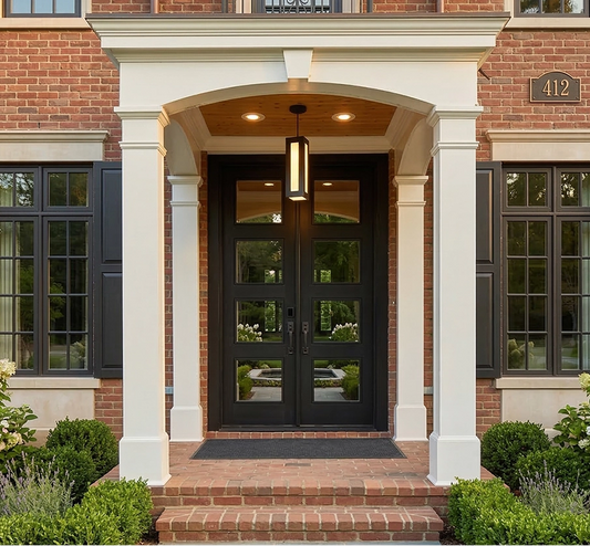 Modern 4 Lite Double Doors