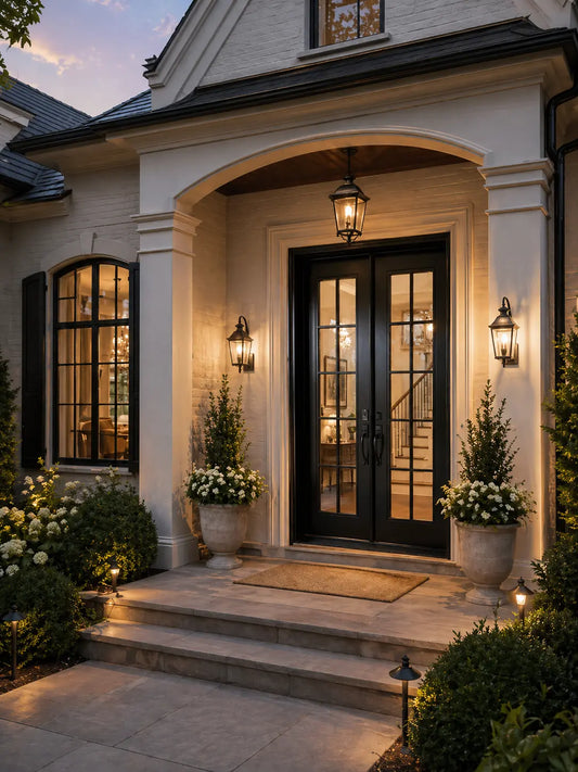 Modern French 10 Full Lite Double Doors