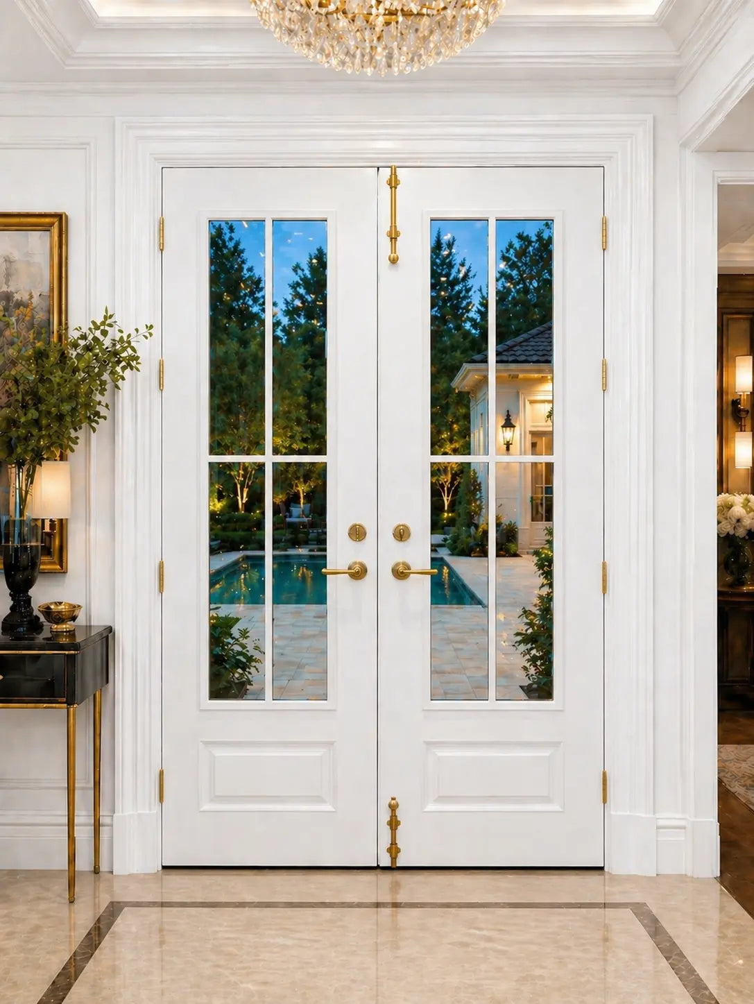 Modern French Farmhouse 4 Lite Double Doors