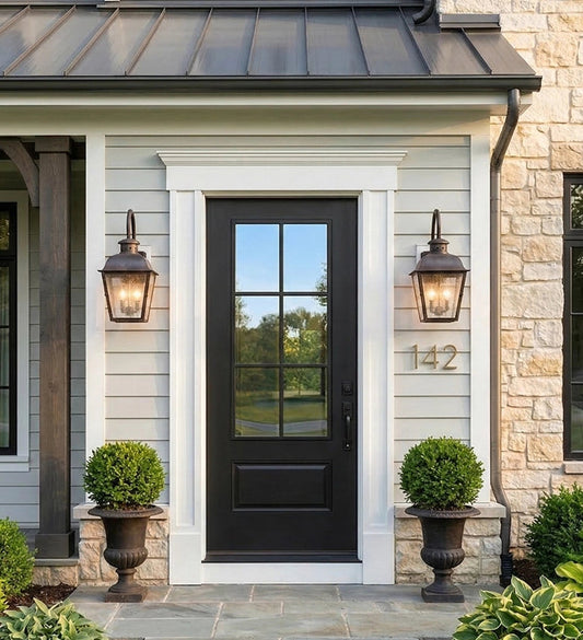 Modern French 6 Lite Single Door