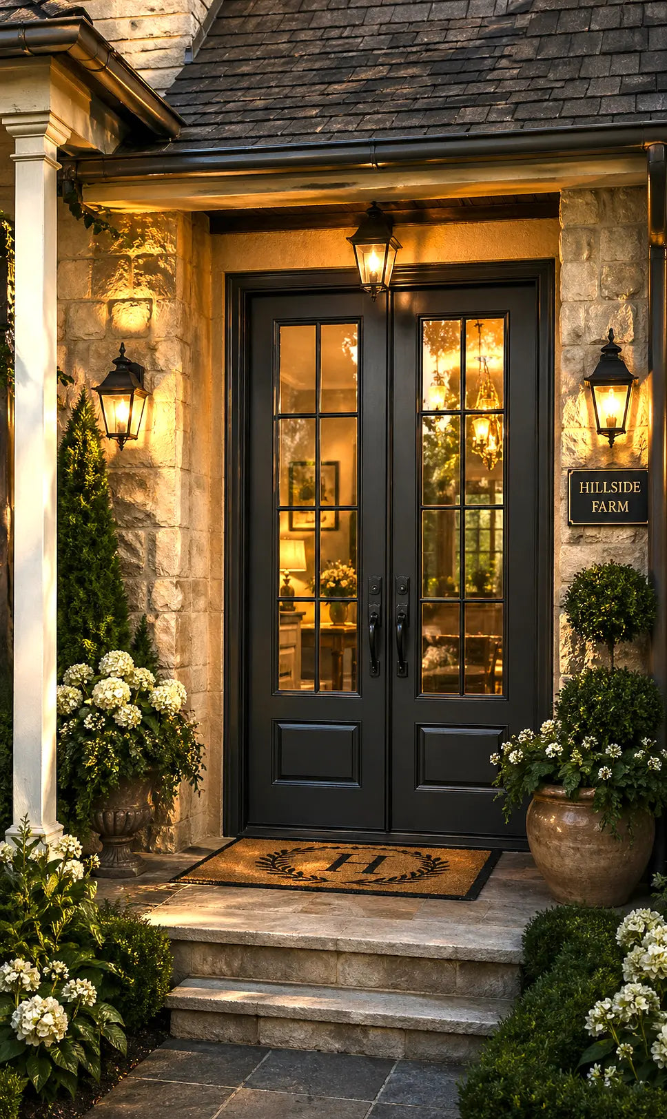 Modern French Farmhouse 8 Lite Double Doors