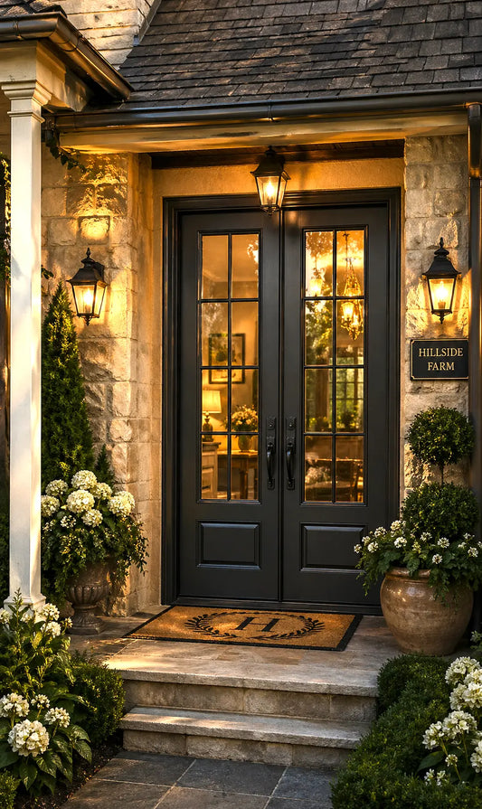 Modern French Farmhouse 8 Lite Double Doors