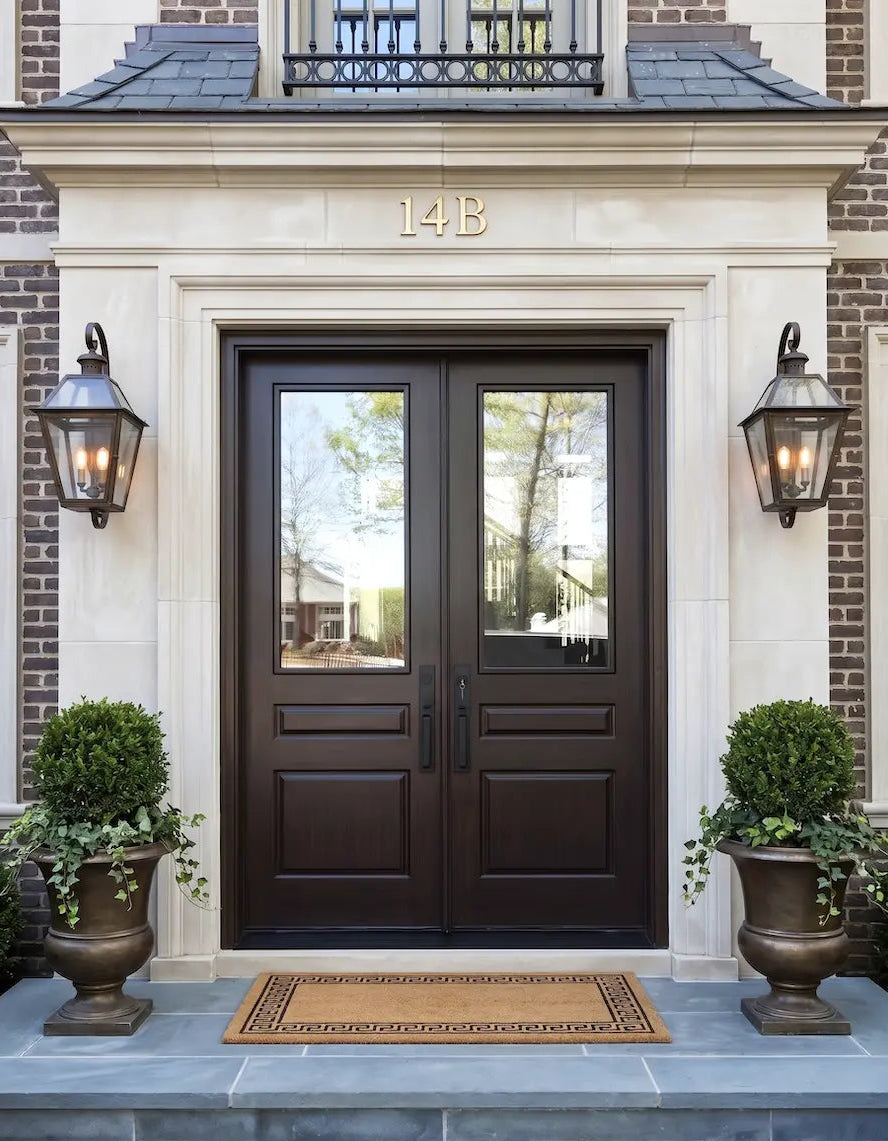Modern French Farmhouse 2 Panel Double Doors