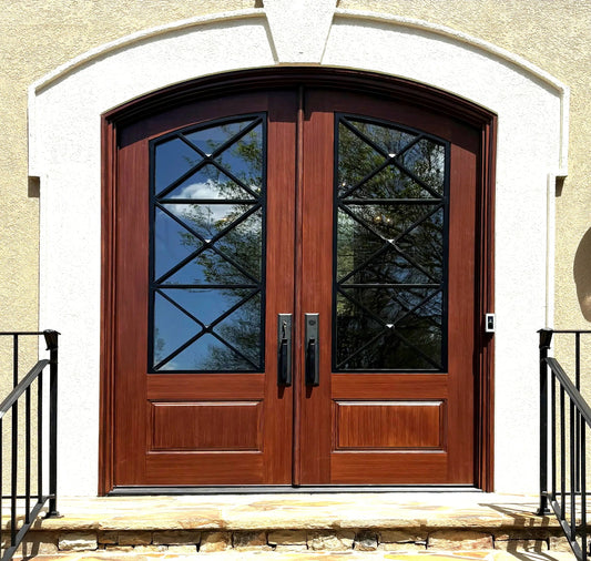 Regency 3 Lite Segmented Radius Double Doors