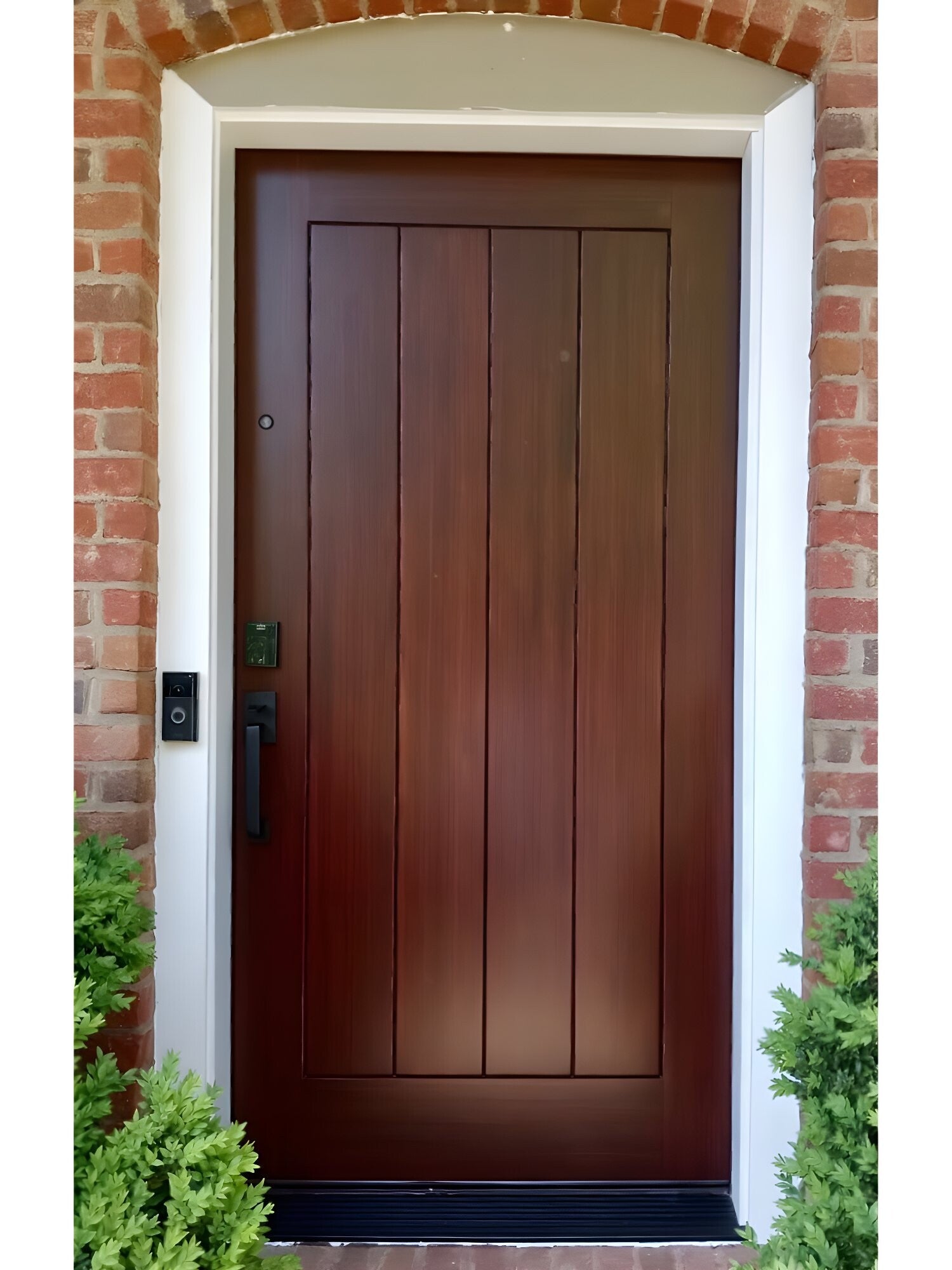 Custom Solid Planked Panels Entry Door – Masterpiece Doors
