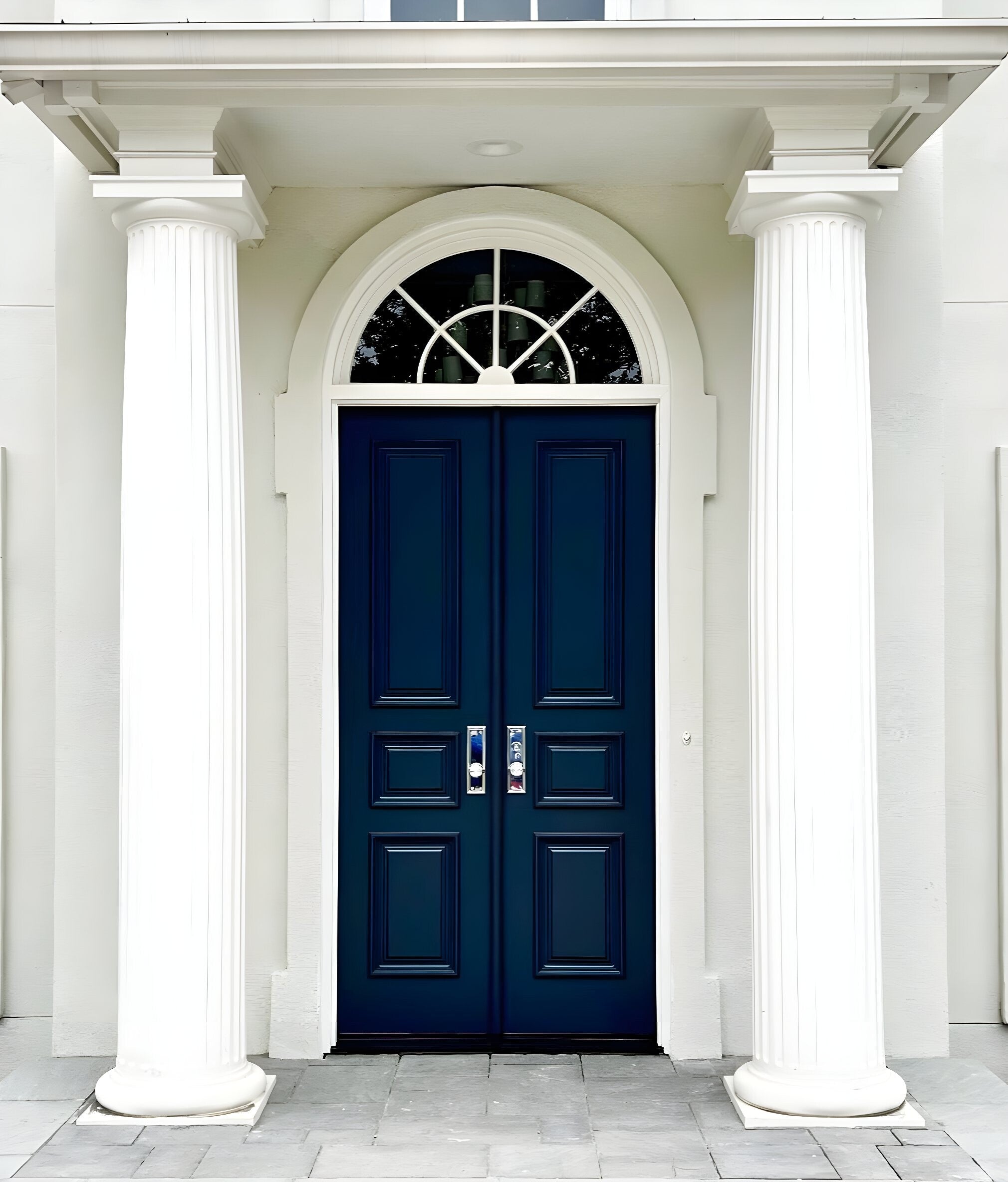 Custom Solid Double Entry Doors with Applied Moldings – Masterpiece Doors