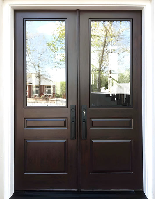 Modern French Farmhouse 2 Panel Double Doors